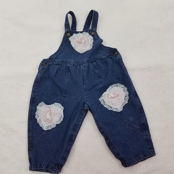 Vintage Other - Hopscotch Vintage Overalls Kids Girls Lace 18 Mont